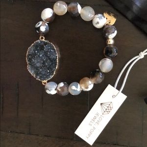 Love, Poppy druzy bracelet